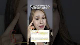 How to do eyeliner for beginners ✨ makeuptutorial eyelinertutorial beauty eyemakeuptutorial [upl. by Ocinom]