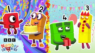 🎈Happy Birthday to you 🎤 Singalong Song for Kids  Learn to count  Numberblocks [upl. by Novihs]