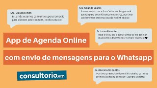 App de Agenda Online com envio de mensagens para o Whatsapp [upl. by Esiouqrut]