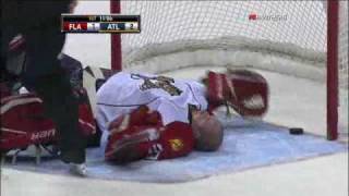 Ballard Swings and Hits Vokoun in the Head 11302009 [upl. by Frasch]