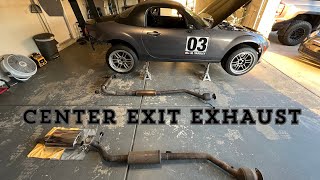 My NC Miata Gets a Center Exit Exhaust [upl. by Salb]