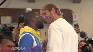 Floyd Mayweather vs Logan Paul FaceOffs [upl. by Bale]