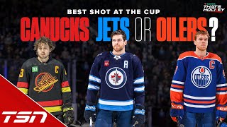 Who has the best shot at the Cup  Canucks Jets or Oilers [upl. by Sal]