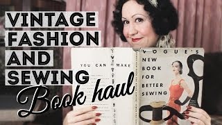 Vintage Fashion and Sewing Book Haul  Thrift haul from Lifeline Bookfest 2018 [upl. by Mohandis168]