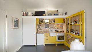 NEVER TOO SMALL Melbourne Toolbox Micro Apartment  24sqm258sqft [upl. by Nosreffej]