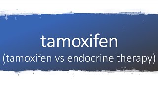 How to pronounce tamoxifen [upl. by Misaq]