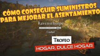 AC Valhalla Cómo conseguir suministros  Trofeo Hogar dulce hogar [upl. by Je]