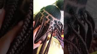 HOW TO DO KNOTLESS BRAIDSSHORT HAIR [upl. by Norri170]