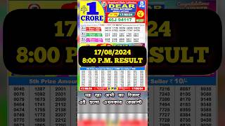 DEAR LOTTERY SAMBAD EVENING 8 PM RESULT TODAY LIVE DRAW ON 17082024 NAGALAND SATURDAY PDF download [upl. by Babby431]