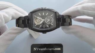 Mens Black Fossil Narrator Automatic Stainless Steel Watch ME3050 [upl. by Orutra134]