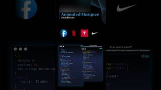 Social Buttons Animated Marquee  HTML CSS  computersciencecourse zendria codewithharry coding [upl. by Packton]