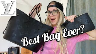 Best Bag Ever Louis Vuitton Empreinte Neverfull review amp worth buying in 2023 [upl. by Lezley]