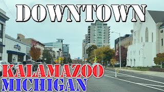 Kalamazoo  Michigan  4K Downtown Drive [upl. by Hcab]