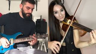 Zitti e buoni Maneskin Violin Cover feat ManuGuitarist [upl. by Lorene684]