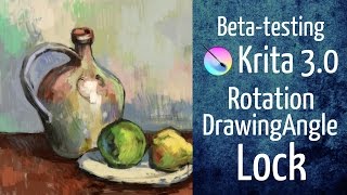 Krita 30beta feature Rotation Drawing Angle Lock [upl. by Draner]