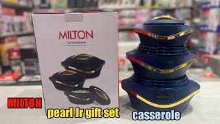 milton pearl Jr gift set casserole  set of 3 casseroles sets unboxing [upl. by Hayne33]