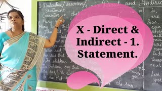 Direct and Indirect speech  1 Statement [upl. by Uon]