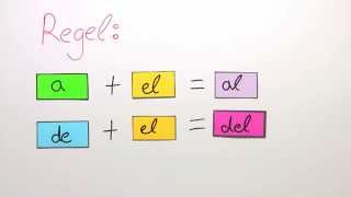 Verschmelzung der Präpositionen a und de mit el  Spanisch  Grammatik [upl. by Aibara745]