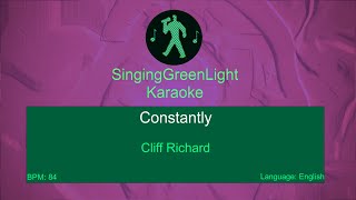 Cliff Richard  Constantly  Karaoke Version [upl. by Cuttler]