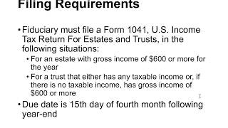 Introduction to Income Tax of Trusts amp Estates [upl. by Moody]