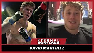 Twotime Eternal MMA champion David Martinez on hunting for threetime champ status at Eternal 87 [upl. by Llennahs163]