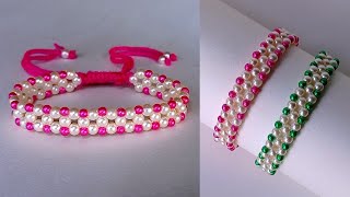 Diy Easy bracelet  How to make beads bracelet  friendship band  bracelet [upl. by Attaynek]