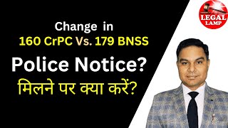 160 CrPC Vs 179 BNSS  Change in New Criminal Law  Police Notice  policenotice notice police [upl. by Yra110]