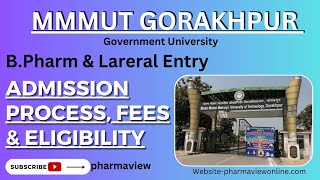 MMMUT Gorakhpur BPharm Admission 2024  Eligibility Fees amp Admission Process [upl. by Laoj233]