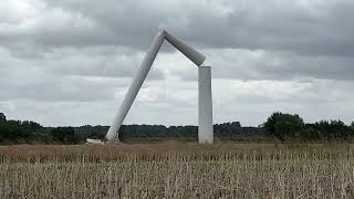 Wind Turbine in Germany Snaps and Collapses [upl. by Wertheimer]