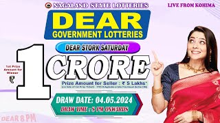 DEAR STORK SATURDAY WEEKLY DRAW DATE 04052024 NAGALAND STATE LOTTERIES LIVE FROM KOHIMA [upl. by Hannej777]