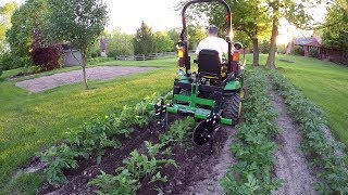 Compact Tractor Hilling Potatoes Finally [upl. by Cykana]