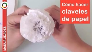 Cómo hacer claveles de papel [upl. by Ykcul]