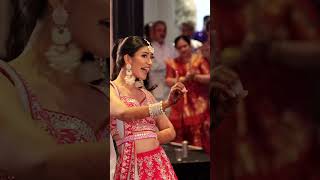 Bride Performs a Beautiful Dance at the Sangeet  Indian Wedding [upl. by Taimi]