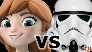 Anna vs Star Wars Imperial Troopers Disney Infinity [upl. by Sanbo]