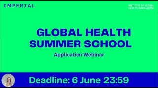 IGHI Global Health Summer School Webinar 2024 [upl. by Ylrac]