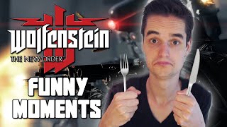 EEN MOOIE MAALTIJD  Wolfenstein The New Order Funny Moments [upl. by Lepine]