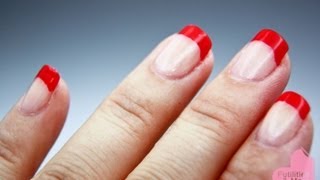 Modern Red French Manicure [upl. by Hako]