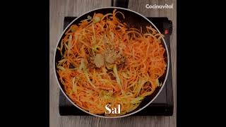 Cómo hacer ensalada de fideos de camote  Recetas Saludables  Cocina Vital [upl. by Gillespie]