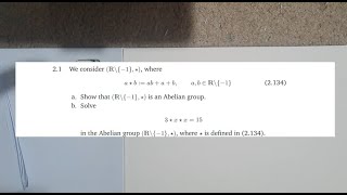 21 Abelian Groups Easy Problem  Mathematics for ML  Faisal Ong Deisenroth [upl. by Haet]