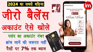 Indusind Bank ZERO Balance Account Opening Online 2024  Indusind account kaise open kare  Guide [upl. by Luhe]