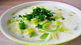 Rezept Porreesuppe schnell und einfach selber machen  vegetarisch  Leek Soup [upl. by Alena710]