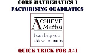 Maths Tricks  Quadratic Factorisation quick method  a not equal to 1 [upl. by Rankin]