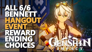 All Bennett Hangout Event Genshin Impact 66 Reward Ending Choices [upl. by Lenzi744]