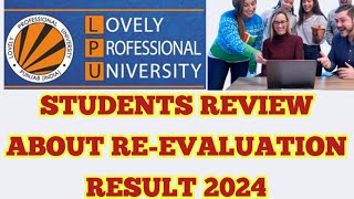 REEVALUATION RESULT STUDENTS REVIEW LPU UNIVERSITY PUNJAB [upl. by Prisilla]