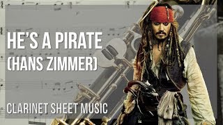 Clarinet Sheet Music How to play Hes A Pirate by Hans Zimmer [upl. by Nnoj]