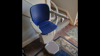 Stannah 260 Siena Stairlift with a internal bend rail [upl. by Trillbee]