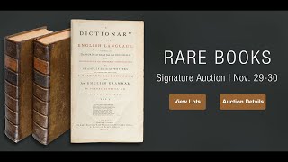 LIVE Rare Books Signature Auction 6278 [upl. by Archambault159]