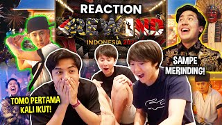 REACTION REWIND INDONESIA 2023 TOMO PERTAMA KALI IKUT SAMPE MERINDING [upl. by Sredna]