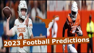 Texas Longhorns Football Schedule 2023 Predictions GameByGame [upl. by Rhyne862]