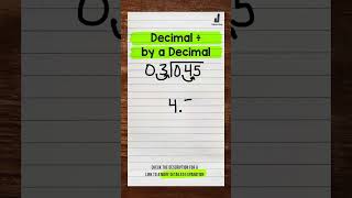 How to Divide a Decimal by a Decimal  Math with Mr J Shorts [upl. by Gussy212]